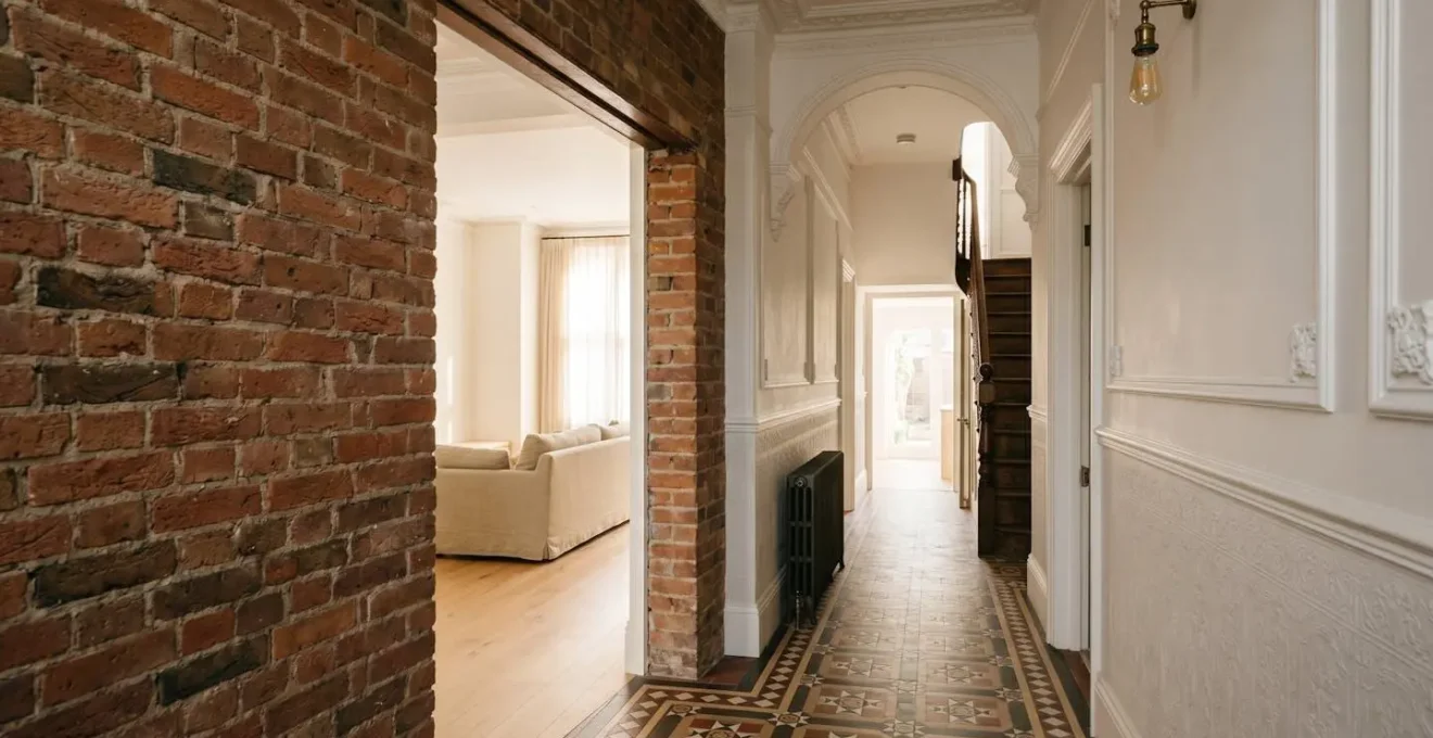 Victorian terraced house interior showing accessible modifications for wheelchair users and seniors